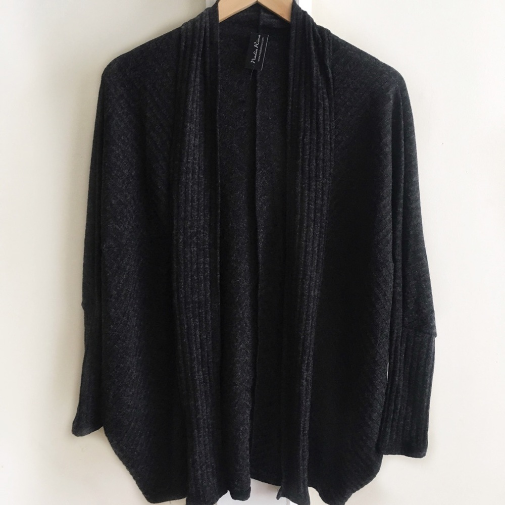 1 LEFT Charcoal Knit Cardigan